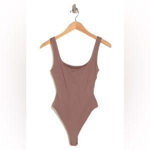 NWOT N BY NAKED WARDROBE Bare Square Neck Bodysuit Size Small